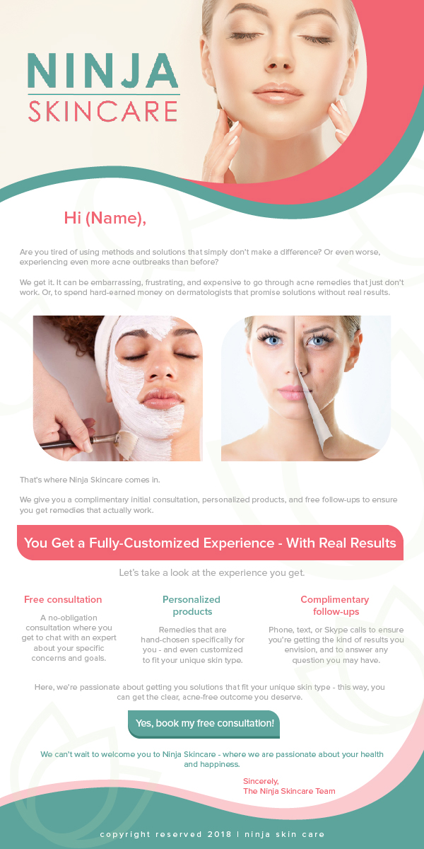 example of business plan skin care
